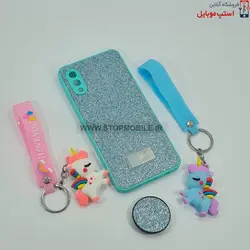 قاب گوشی سامسونگ GALAXY A03S مدل شاین سوارسکی+پاپ سوکت