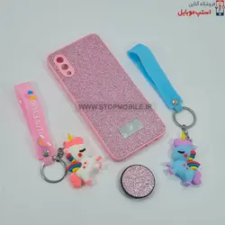 قاب گوشی سامسونگ GALAXY A03S مدل شاین سوارسکی+پاپ سوکت