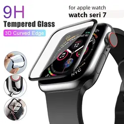 محافظ صفحه نمایش ساعت هوشمند اپل واچ سایز Apple Watch Edition Series 7 – 41mm تمام چسب از جنس نانو سرامیک