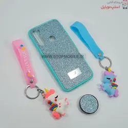 قاب گوشی شیائومی NOTE 8 مدل شاین سوارسکی+پاپ سوکت