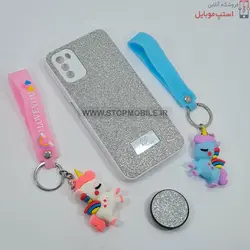 قاب گوشی شیائومی POCO M3 مدل شاین سوارسکی+پاپ سوکت