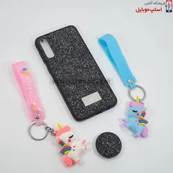 قاب گوشی سامسونگ GALAXY A30S مدل شاین سوارسکی+پاپ سوکت