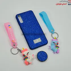 قاب گوشی سامسونگ GALAXY A30S مدل شاین سوارسکی+پاپ سوکت