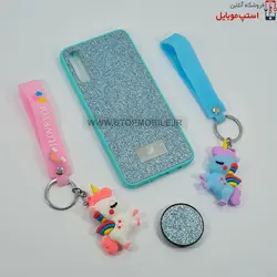 قاب گوشی سامسونگ GALAXY A30S مدل شاین سوارسکی+پاپ سوکت