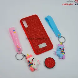 قاب گوشی سامسونگ GALAXY A30S مدل شاین سوارسکی+پاپ سوکت