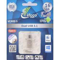 فلش 32 گیگ ویکومن Vicco VC400 USB 3.1 OTG Type-C