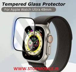 محافظ صفحه نمایش ساعت هوشمند HK10 PRO MAX (مشابه اپل واچ سری اولترا – 49 میلی متری) تمام چسب از جنس شیشه ای تمپرد