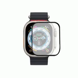 محافظ صفحه نمایش ساعت هوشمند HK10 PRO MAX (مشابه اپل واچ سری اولترا – 49 میلی متری) تمام چسب از جنس شیشه ای تمپرد