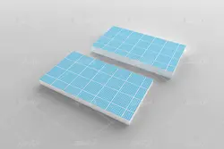 موکاپ فایل و پرونده با برگه آبی و چهارخونه در زمینه سفید