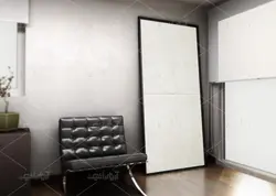 موکاپ تابلو و قاب نقاشی وطراحی روی دیوار خونه