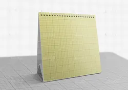 موکاپ برگه های تقویم روی میزی با صفحه خام