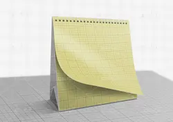 موکاپ برگه های تقویم روی میزی با صفحه خام