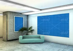 موکاپ قاب عکس روی دیوار درفضای لابی شرکت