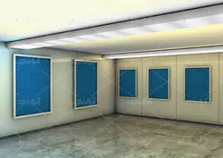 موکاپ قاب عکس روی دیوار درفضای لابی شرکت