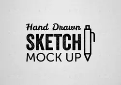 موکاپ صفحه طراحی دفتر یادداشت و کاغذ نقاشی