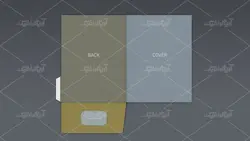 موکاپ فولدر تبلیغاتی همراه جای کارت ویزیت