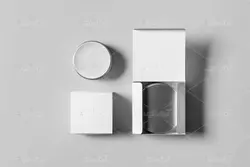 موکاپ قوطی پودر و مواد بهداشتی با جعبه و کارتن  در سایز و اندازه های مختلف