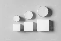 موکاپ قوطی پودر و مواد بهداشتی با جعبه و کارتن  در سایز و اندازه های مختلف