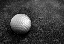 موکاپ توپ گلف در زمین بازی