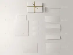 موکاپ منو ولیست مواد آشپزی با پاکت وکیسه همراه با لوازم