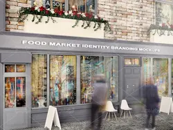 موکاپ منو ولیست مواد آشپزی با پاکت وکیسه همراه با لوازم