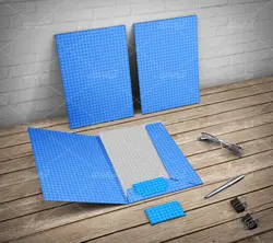 موکاپ پرونده و پوشه کاغذی از زاویه های مختلف