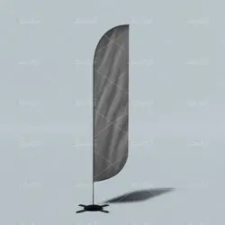 موکاپ پرچم استندی تبلیغاتی برای ورودی درب فروشگاه و نمایشگاه