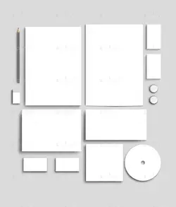 موکاپ ست اداری برگه کاغذ وتبلت