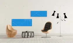موکاپ کاغذ دیواری و قاب عکس و تابلو