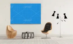 موکاپ کاغذ دیواری و قاب عکس و تابلو