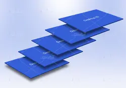 موکاپ صفحات وب بصورت متوالی بصورت زاویه های مختلف