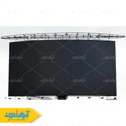 موکاپ بیلبرد قوس دار از زاویه رو به رو