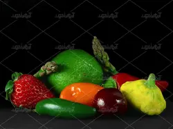 دانلود عکس با کیفیت توت فرنگی و فلفل