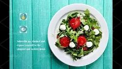 دانلود عکس با کیفیت سالاد سبزیجات و پنیر