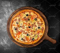 دانلود عکس با کیفیت پیتزا پنیر و سبزیجات