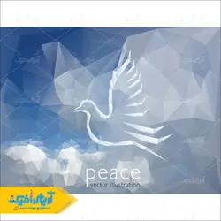 دانلود وکتور نماد کبوتر صلح برای طراحی ابسترکت