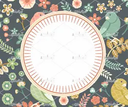 دانلود قالب عکس با کیفیت با کادر دایره و کودکانه برای پس زمینه نمونه چاپ