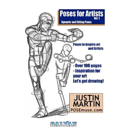 دانلود کتاب Poses for Artists - Dynamic &amp; Sitting: An essential reference for figure drawing and the human form. (Inspiring Art and Artists Book 1)