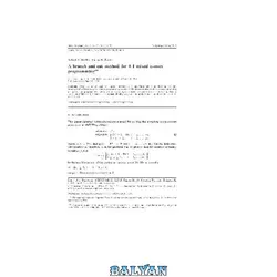 دانلود کتاب A branch-and-cut method for 0-1 mixed convex programming