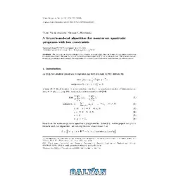 دانلود کتاب A branch-and-cut algorithm for nonconvex quadratic programs with box constraints