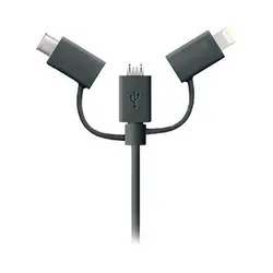 کابل تبدیل USB به Iphone Lightning و Type C و Micro USB فرانت FN-UCLMB100