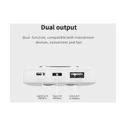 پاوربانک دو پورت 10000 فست شارژ رسی Recci Power Bank 10000mAh 22.5W RPB-P16