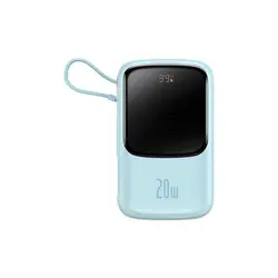 پاوربانک شارژر سریع 20 وات به همراه کابل لایتنینگ 10000 باسئوس Baseus PPQD020001