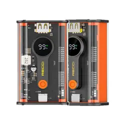 پاور بانک 10000 بدنه شیشه ای رسی مدل RECCE MARS SERIES 1000mAH RPB-P35