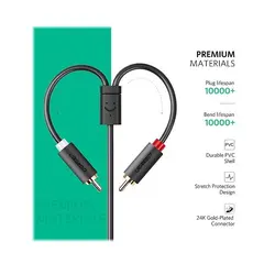 تبدیل 2 به 1 صدا استریو RCA به 3.5 میلی متر ماده یوگرین 10588 Ugreen AV102