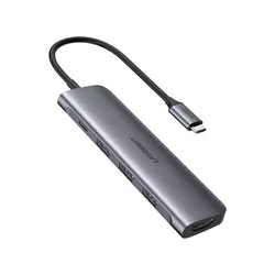 هاب 3 پورت Type C به 3.0 USB با یک پورت HDMI با قابلیت PD یوگرین Ugreen CM136