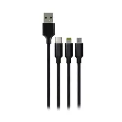 کابل تبدیل USB به Iphone Lightning و Type C و Micro USB بیاند Beyond BA-918