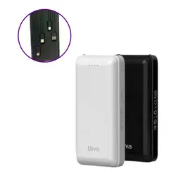 پاوربانک 10000 بیوا Biva BP-04 همراه با کابل متصل