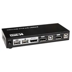 کی وی ام سوئیچ 2 پورت DisplayPort اتوماتیک همراه کابل کی نت K-SWDPK402