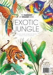 کتاب مجله انگلیسی کالرینگ بوک  Colouring Book - Exotic Jungle, 2022